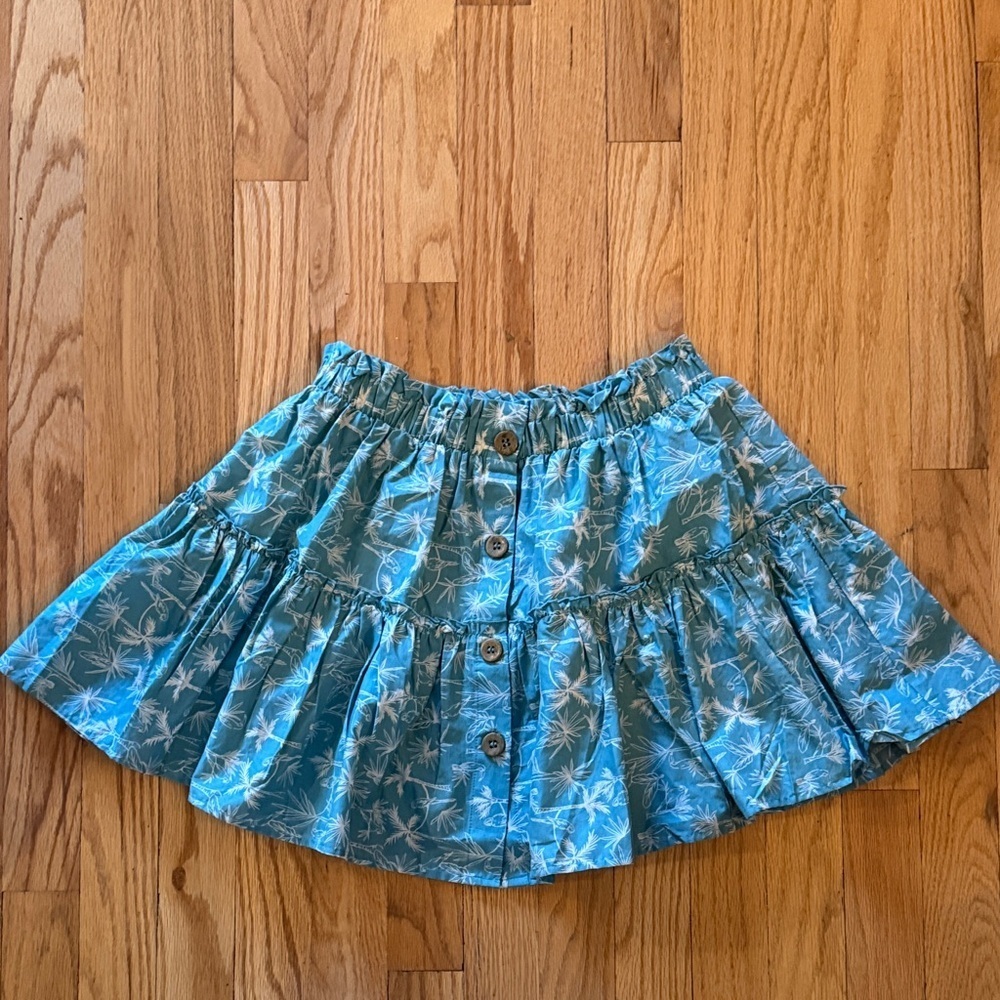 Eberjey sz S NWT Tropical Toucan Nellie Skirt Blue Floral 100% cotton new w/ tag